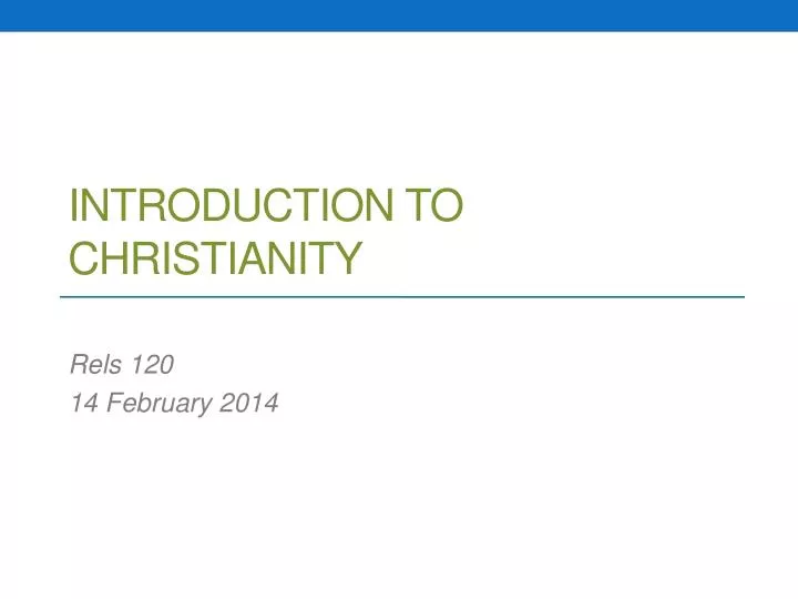 introduction to christianity