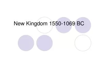 New Kingdom 1550-1069 BC