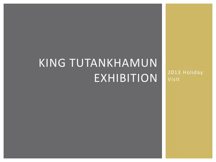 king tutankhamun exhibition