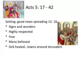 Acts 5: 17 - 42
