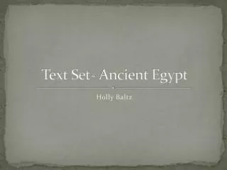 Text Set- Ancient Egypt
