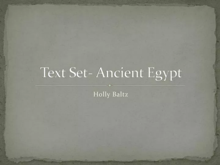 text set ancient egypt