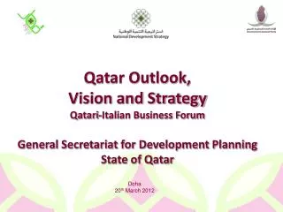 Qatar Outlook, Vision and Strategy Qatari-Italian Business Forum