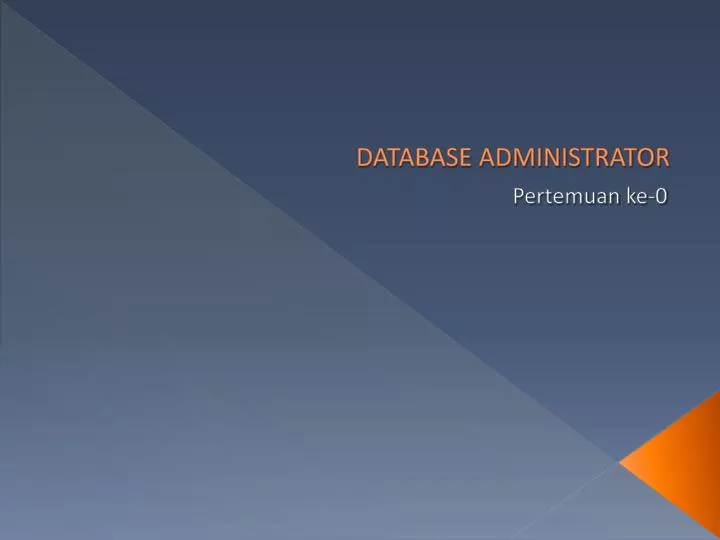 database administrator