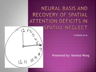 Neural basis and recovery of spatial attention deficits in spatial neglect
