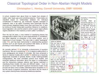 Classical Topological Order in Non-Abelian Height Models