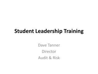 Student Leadership Training