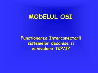 modelul osi