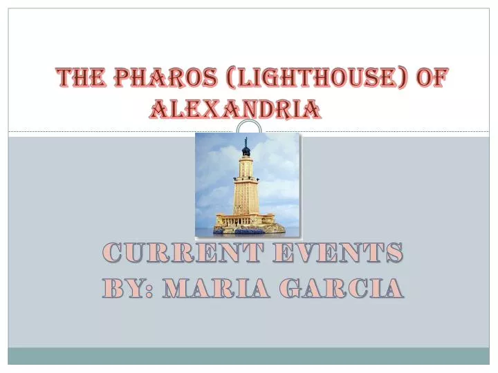 the pharos lighthouse of alexandria