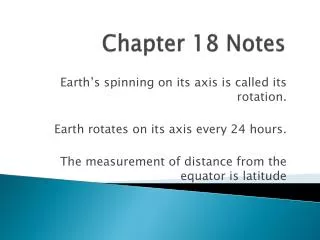 chapter 18 notes