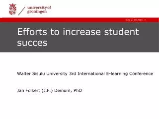 Efforts to increase student succes