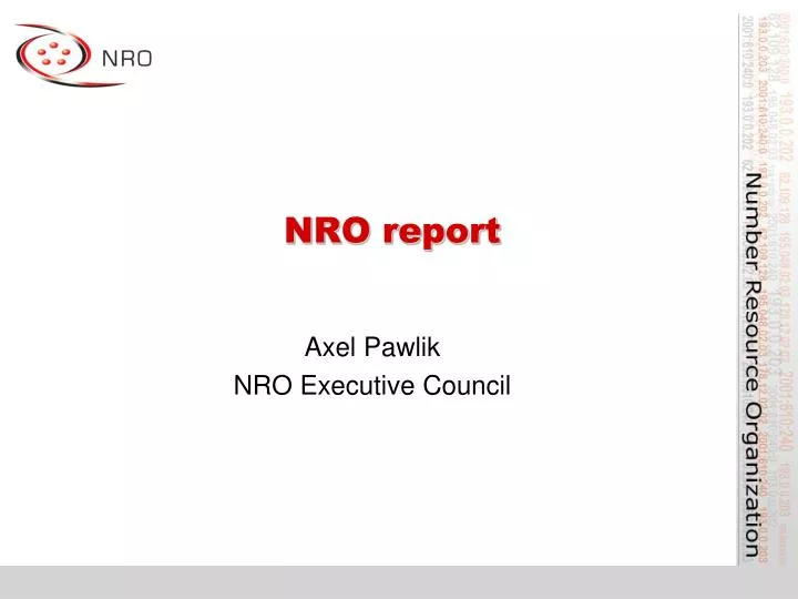 nro report