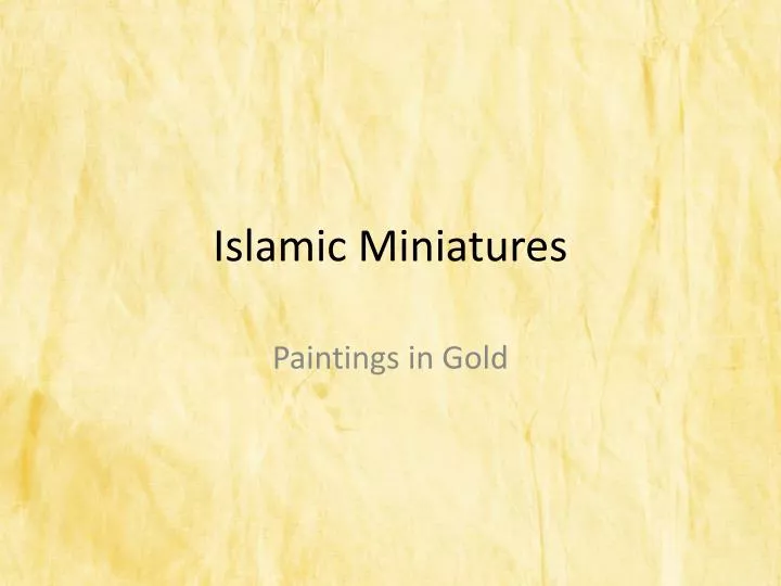 islamic miniatures