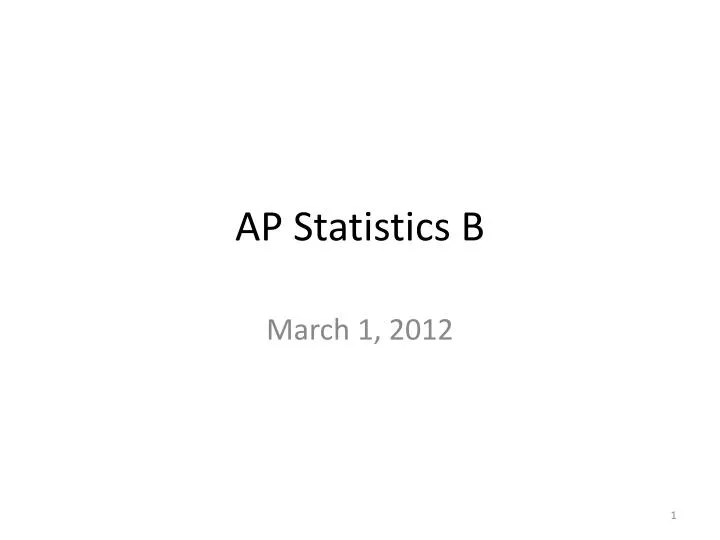 ap statistics b