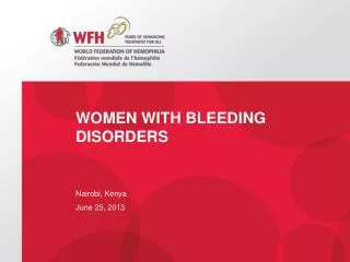 Women with Bleeding Disorders