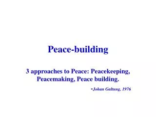 Peace-building