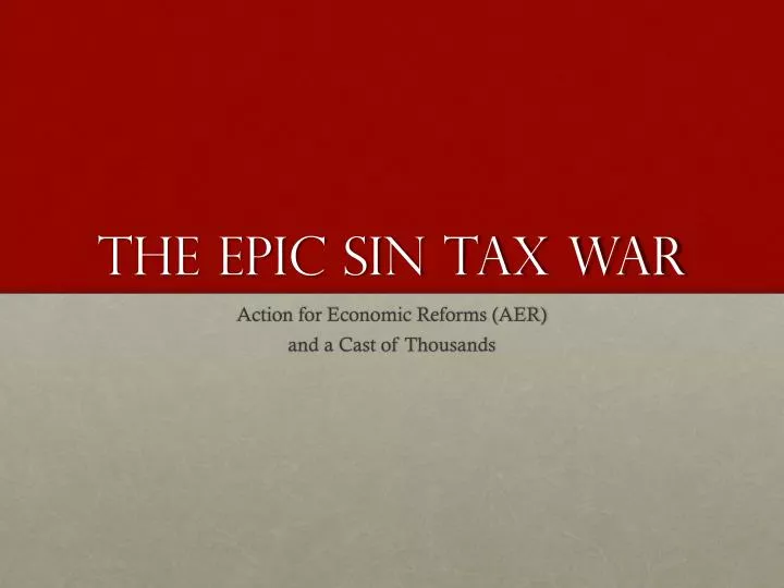 the epic sin tax war