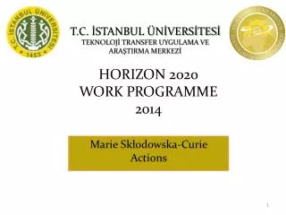 HORIZON 2020 WORK PROGRAMME 2014