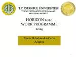 HORIZON 2020 WORK PROGRAMME 2014 - slide 1