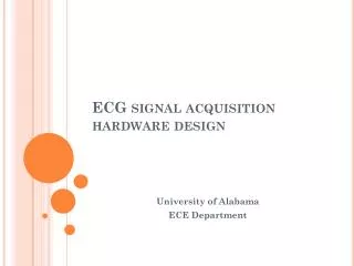 ECG signal acquisition hardware design