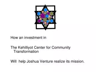 How an investment in The Kehilliyot Center for Community Transformation