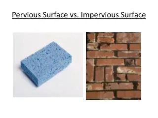 Pervious Surface vs. Impervious Surface