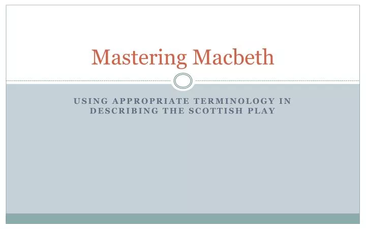 mastering macbeth