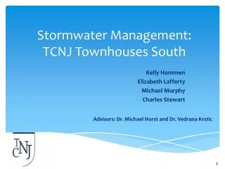 Stormwater Management: TCNJ Townhouses South