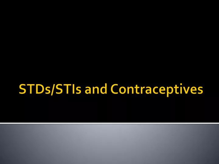 stds stis and contraceptives