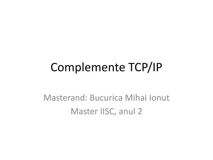 complemente tcp ip