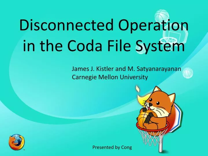 disconnected operation in the coda file system