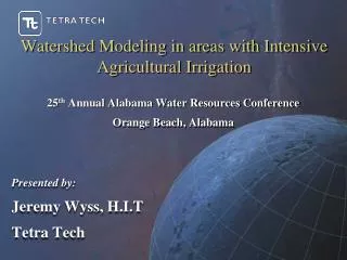 Watershed Modeling in areas with Intensive Agricultural Irrigation