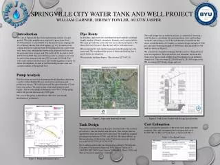 Springville City Water Tank and Well Project