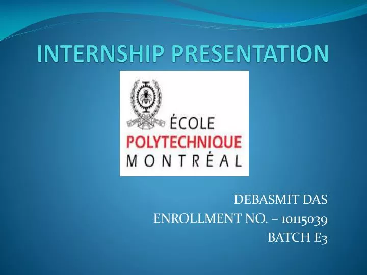internship presentation