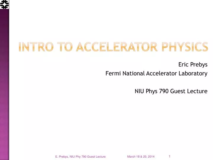 intro to accelerator physics