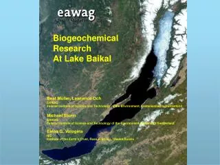Biogeochemical Research At Lake Baikal