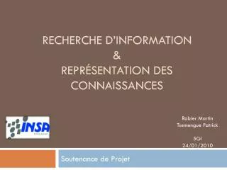 recherche d information repr sentation des connaissances