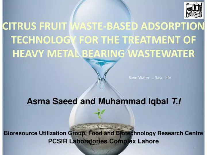 citrus fruit waste based adsorption technology for the treatment of heavy metal bearing wastewater
