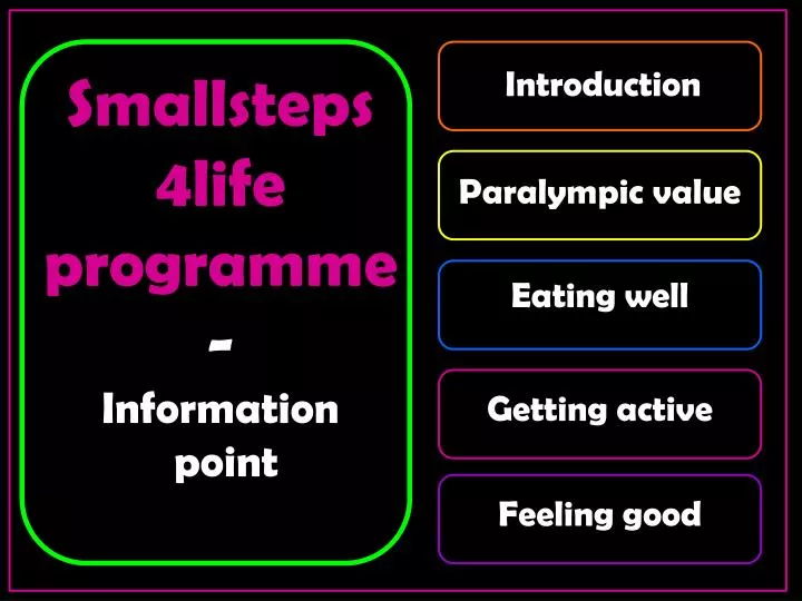 smallsteps 4life programm e information point