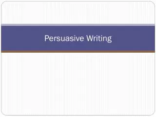 persuasive writing