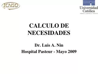 calculo de necesidades