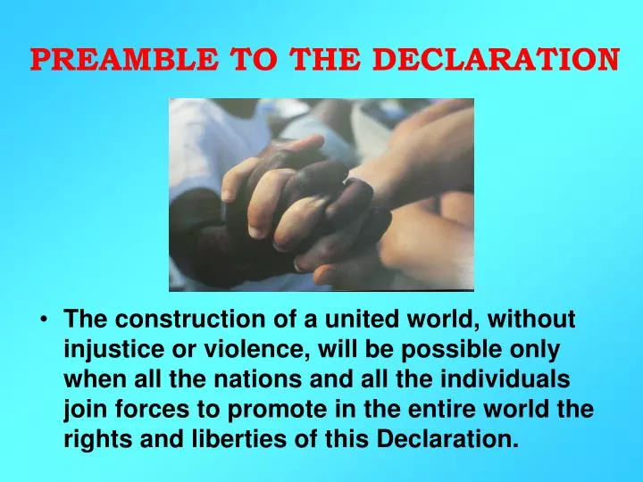 preamble to the declaration