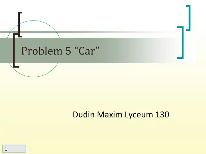 problem 5 car