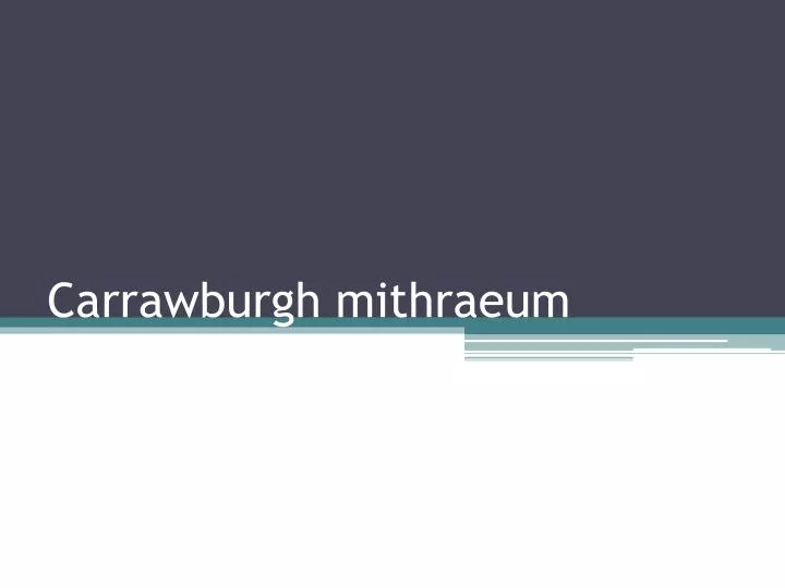 carrawburgh mithraeum