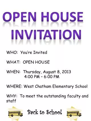 Open house invitation