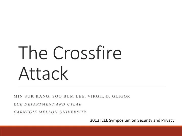 the crossfire attack