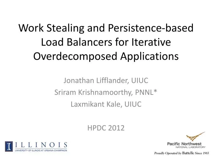 work stealing and persistence based load balancers for iterative overdecomposed applications