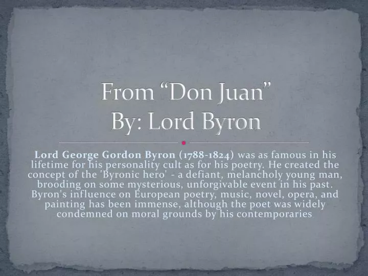 from don juan by lord byron