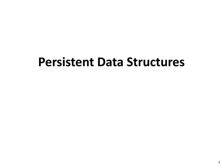 persistent data structures