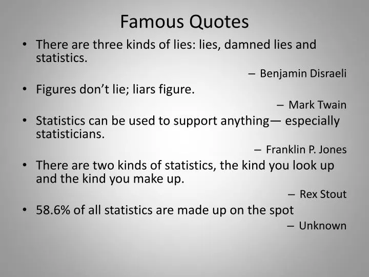 Lies, Damned Lies, and Statistics: A Misleading Study Compares